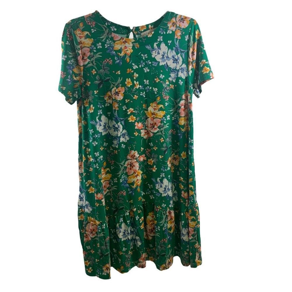 Loft NWOT Green Floral Dress Size S